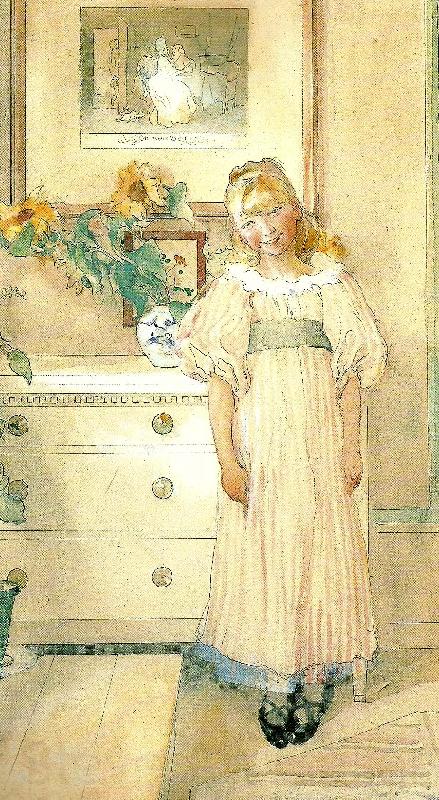 Carl Larsson solrosorna Norge oil painting art